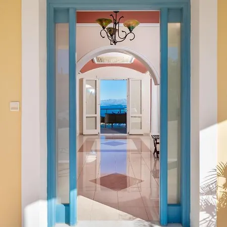 Private Villa Gelia, With Panoramic 180 Degrees Sea View! Fiskardo Exterior photo